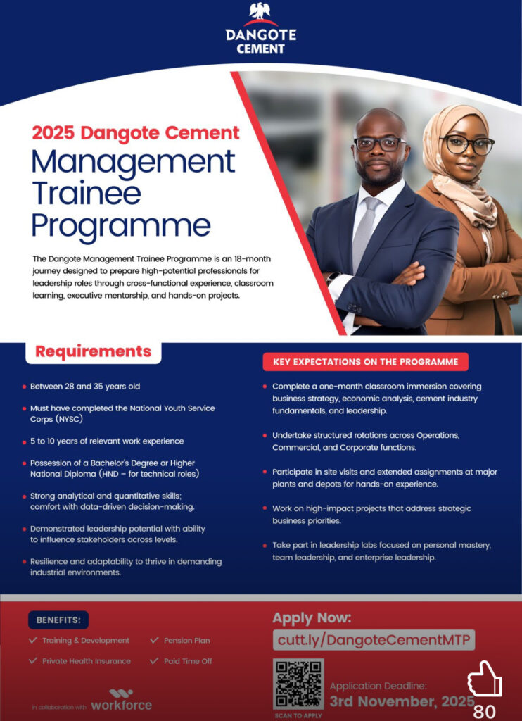 Dangote Cement Management Trainee Programme