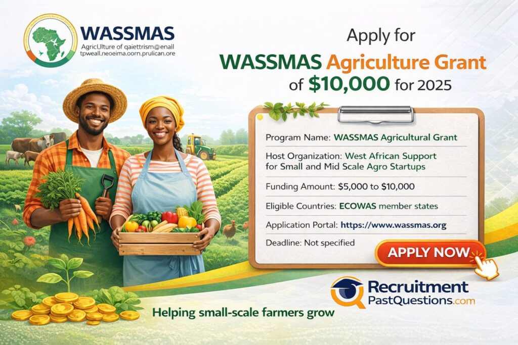 WASSMAS Agriculture Grant of $10,000 