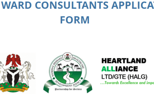HALG Ward Consultants application Form
